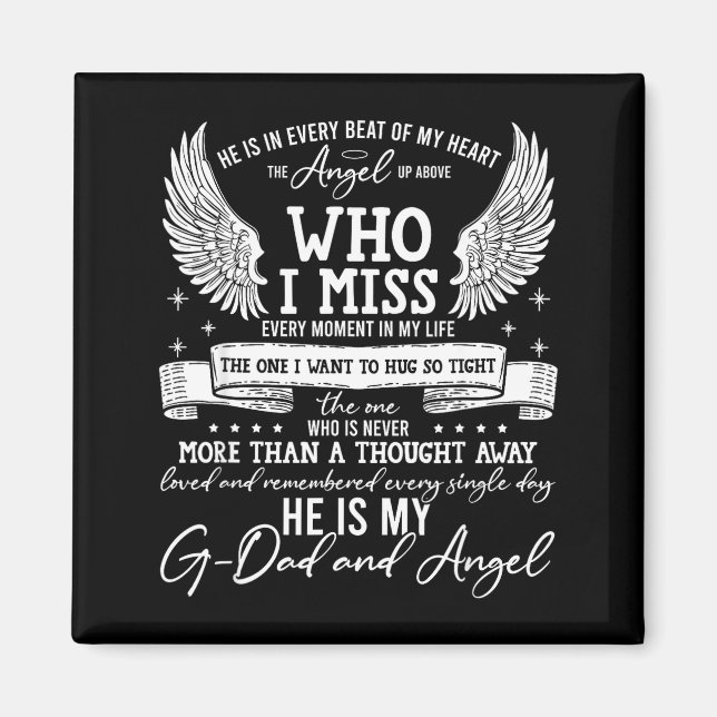 My G-dad Is My Guardian Angel In Heaven, Grief To  Magnet (Vorne)