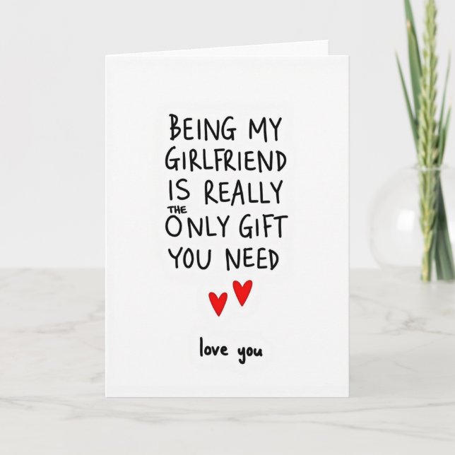 My Girlfriend Is The Gift Card Karte (Vorderseite)