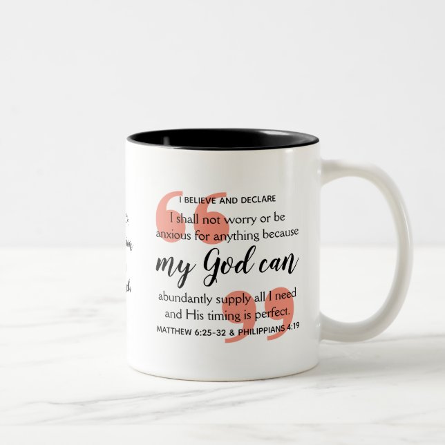 MY GOD CAN Positiv Christian Price Zweifarbige Tasse (Rechts)