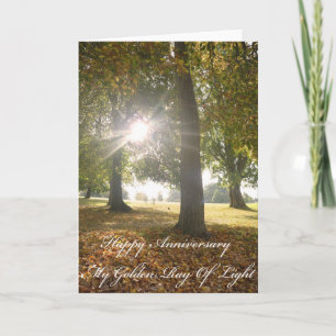 My Golden Ray Of Light Anniversary Card Karte