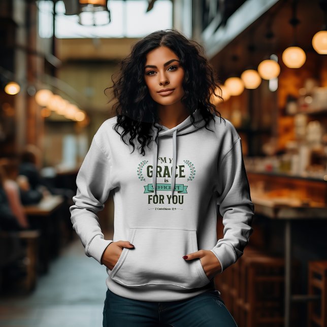 My Grace is Sufficient Scripture Teal Hoodie (Von Creator hochgeladen)