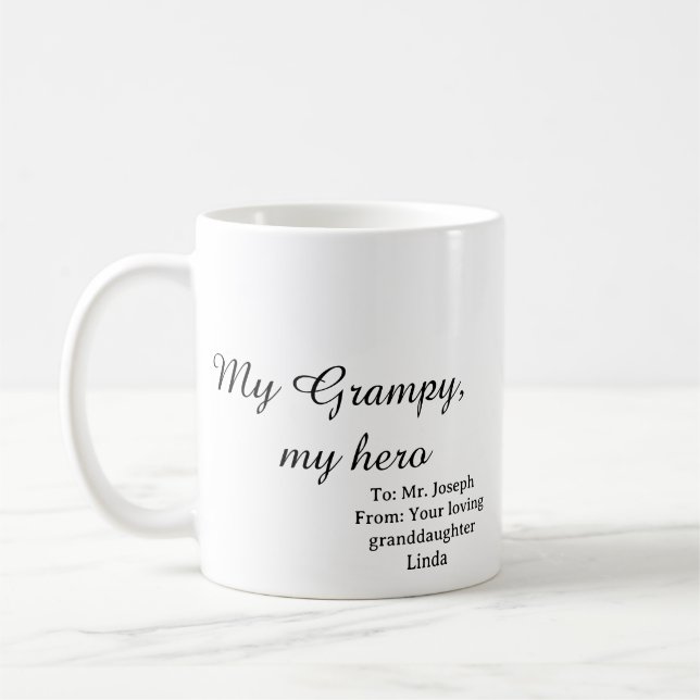 My Grampy My Hero Grandpa Coffee Mug Kaffeetasse (Links)