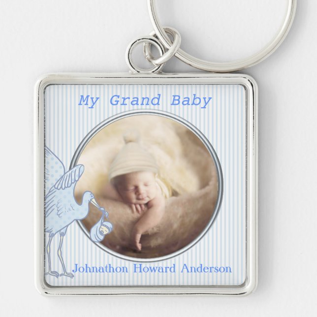 My Grand Baby Boy Baby Foto Key Chain Schlüsselanhänger (Vorne)