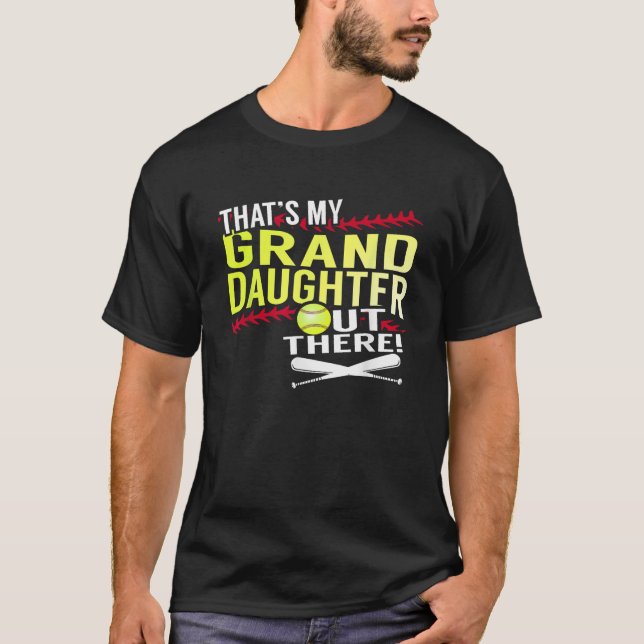 My Granddaughter Baseball and Softball Grandpa Gra T-Shirt (Vorderseite)