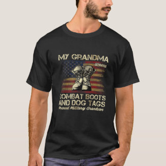 My Grandma Wears Combat Boots And Dog Tags Proud G T-Shirt
