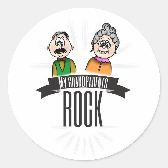 My Grandparents Rock Runder Aufkleber (Vorderseite)