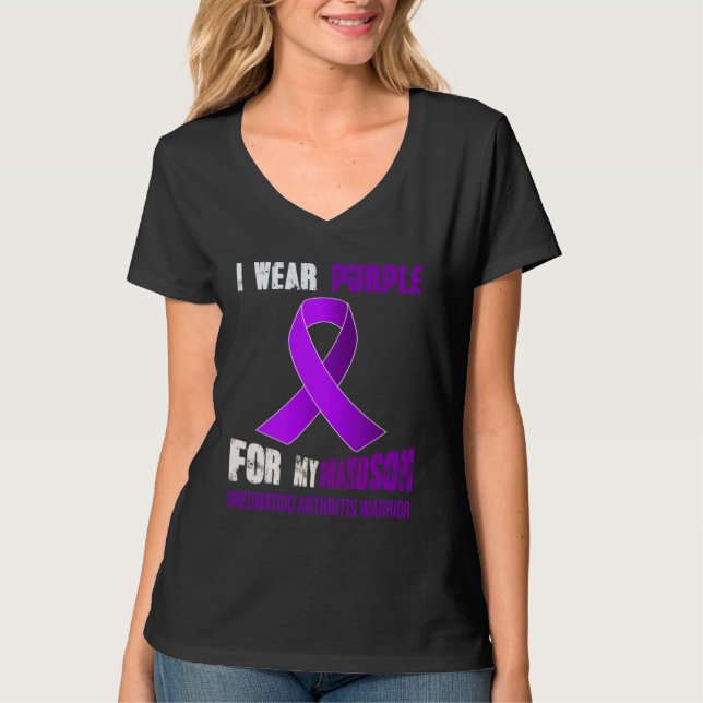 MY GRANDSON  MY RHEUMATOID ARTHRITIS WARRIOR T-Shirt (Vorderseite)