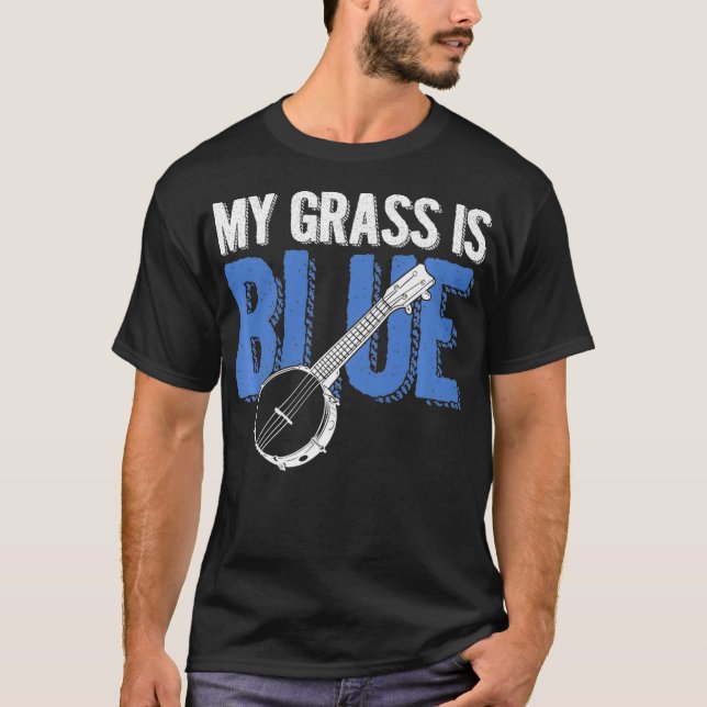 My Grass Is Blue Bluegrass American Folk Country T-Shirt (Vorderseite)
