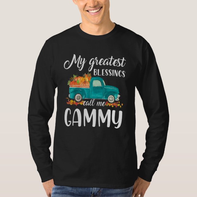 My Greatest Blessings Call Me Gammy Truck Pumpkin  T-Shirt (Vorderseite)