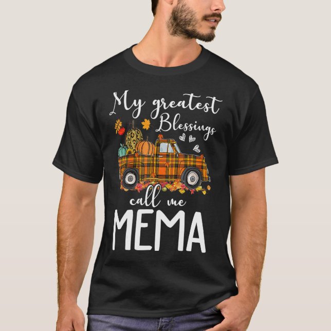 My Greatest Blessings Call Me Mema Autumn T-Shirt (Vorderseite)