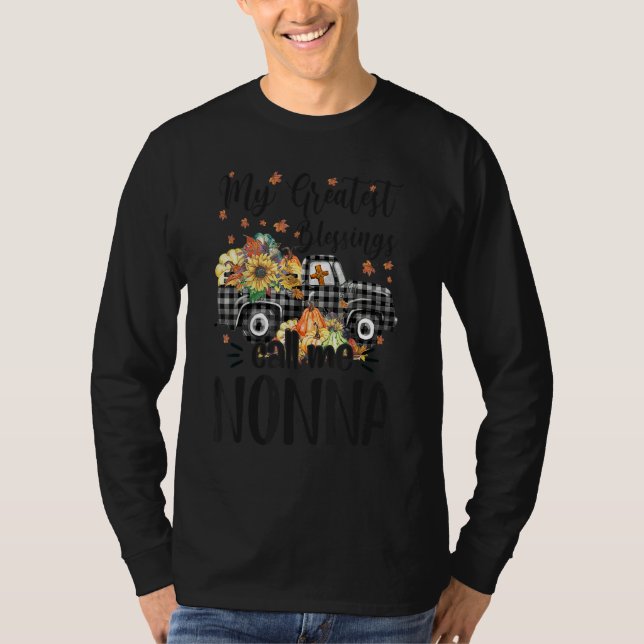 My Greatest Blessings Call Me Nonna Truck Pumpkin  T-Shirt (Vorderseite)
