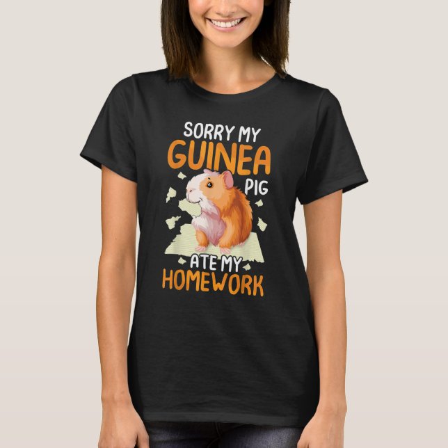 My Guinea Pig ate my Homework  Cavy  Kids Girls T-Shirt (Vorderseite)