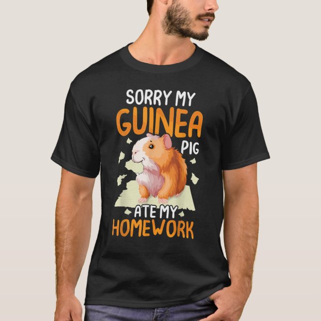 My Guinea Pig ate my Homework  Cavy  Kids Girls T-Shirt (Vorderseite)