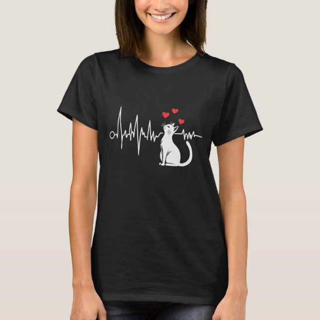 My Heart Beats for Cats T-Shirt (Vorderseite)