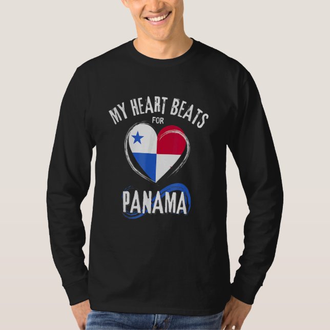 My Heart Beats for Panama  Panamanian Pride T-Shirt (Vorderseite)