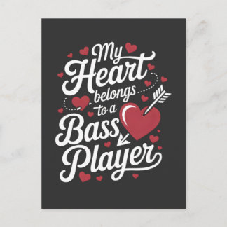 My Heart Belongs to a Bass Player Postkarte