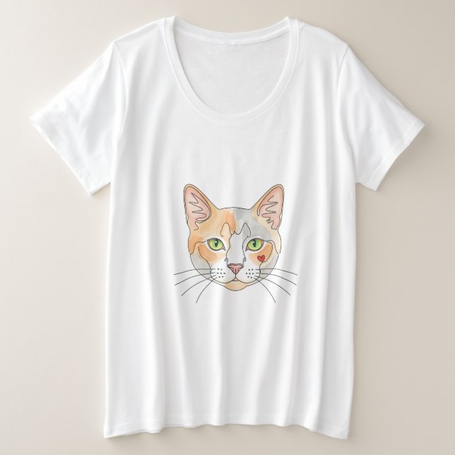 My Heart Belongs to a Pet" Elegant Colorful  Große Größe T-Shirt (Design vorne)