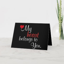 My Heart Belongs to You Valentines Day Feiertagskarte