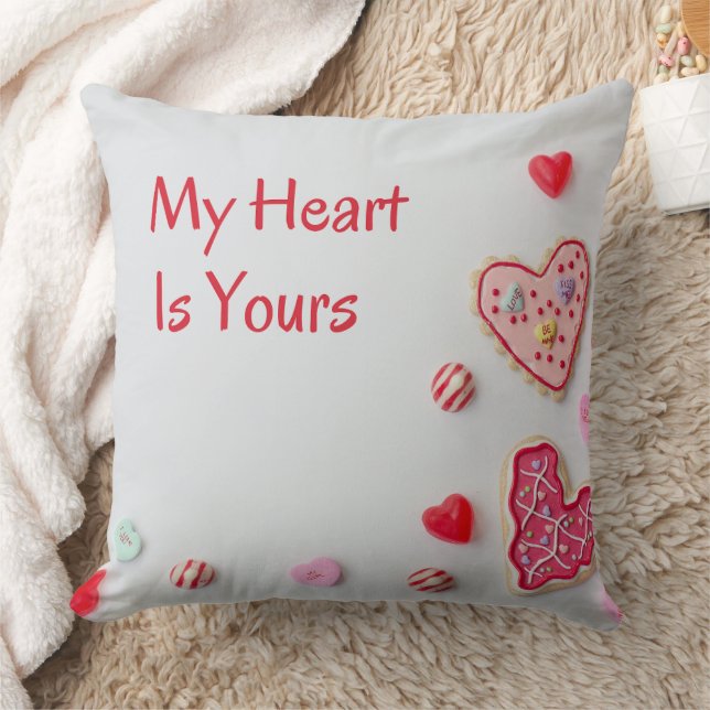 My Heart Is Yours  cute Valentine design Kissen (Decke)