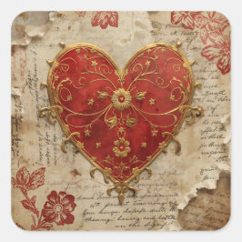 My Heart  Quadratischer Aufkleber