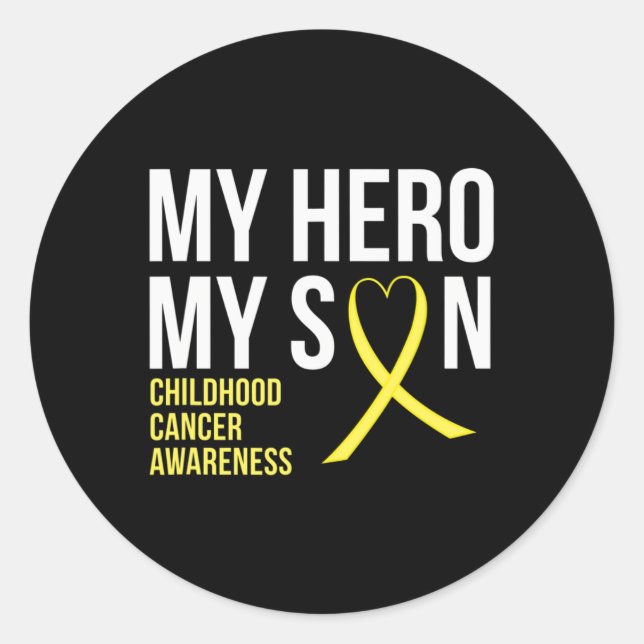 My Held My Son Childhood Cancer Awareness T-Shirt Runder Aufkleber (Vorderseite)