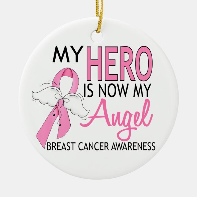 My Here Is Now My Angel Breast Cancer Ornament (Vorne)
