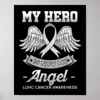 My Hero Is Now My Angel Lung Cancer Awareness Whit