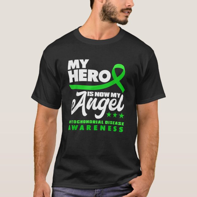 My Hero Is Now My Angel Mitochondrial Disease Awar T-Shirt (Vorderseite)