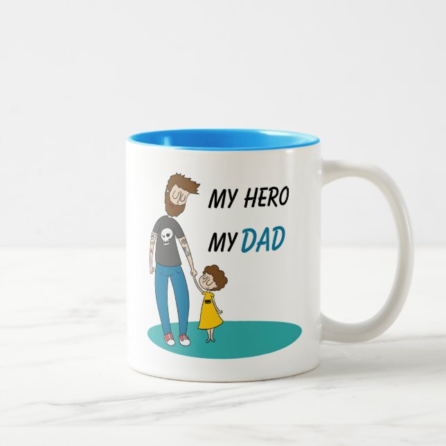 My Hero My Dad Tasse – Vatertagsgeschenk (Rechts)