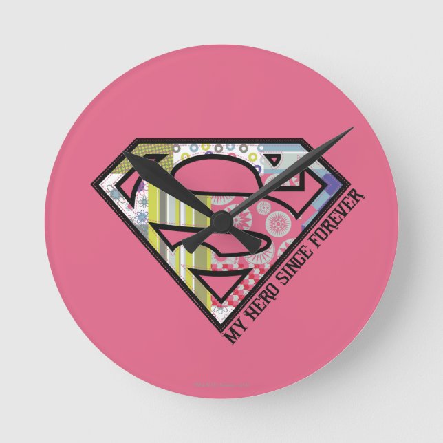 My Hero Since Forever Runde Wanduhr (Vorderseite)
