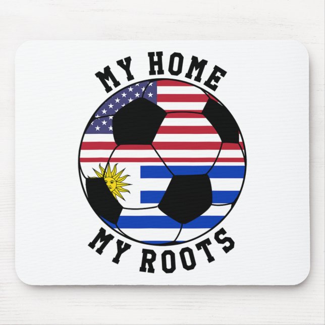 My Home My Roots Uruguay Flag Soccer  Mousepad (Vorne)