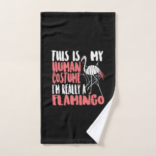 My Human Costume Im Really A Flamingo Mummy Cute Handtuch