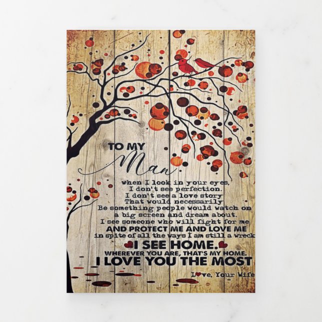 My Husband Gift | Letter For Him | Dreifach Gefaltete Ankündigung (Cover)