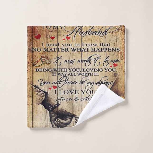 My Husband Gift | Letter For Him | Waschlappen (Waschlappen)