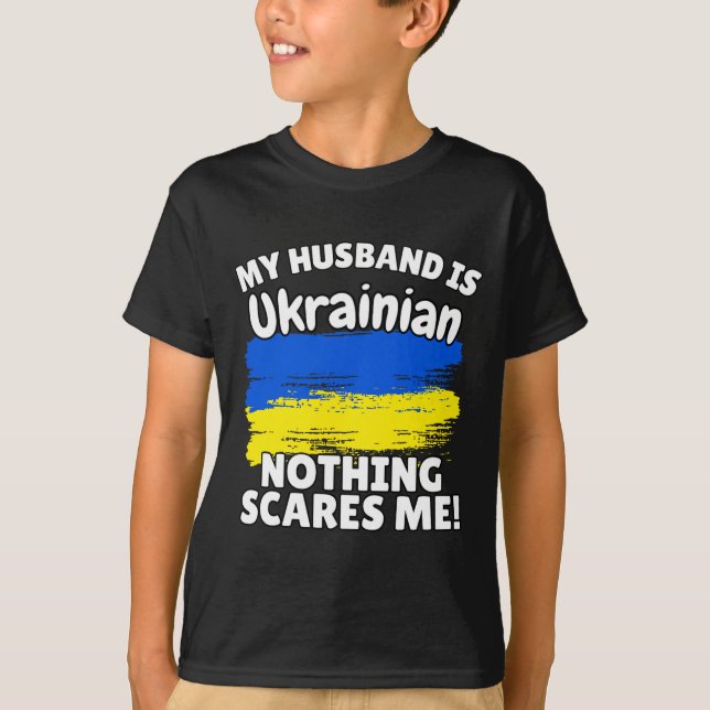 My Husband Is Ukrainian Funny Ukraine Flag Gift Fo T-Shirt (Vorderseite)