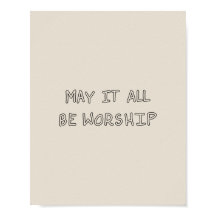 My it all be worship outline