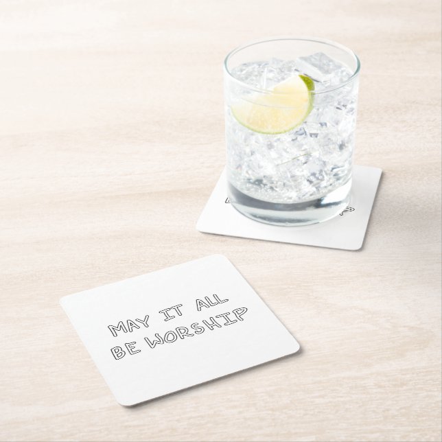 My it all be worship outline rechteckiger pappuntersetzer (Vor Ort)