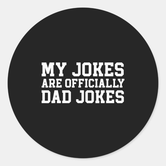 My Jokes Are Ly Dad Jokes Pregnancy Announcement  Runder Aufkleber (Vorderseite)