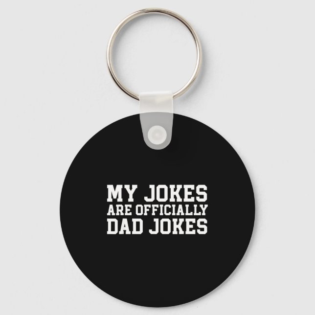 My Jokes Are Ly Dad Jokes Pregnancy Announcement  Schlüsselanhänger (Vorderseite)