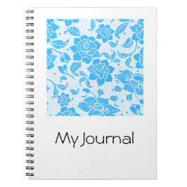 My Journal Blue Flowers Notebooks & Journals Notizblock