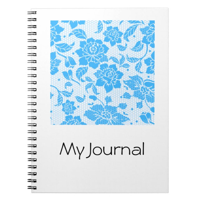 My Journal Blue Flowers Notebooks & Journals Notizblock (Vorderseite)