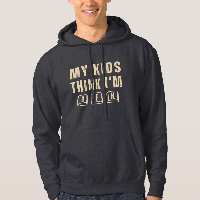 My Kids Think I’m AFK Funny Gamer Dad Hoodie (Vorderseite)