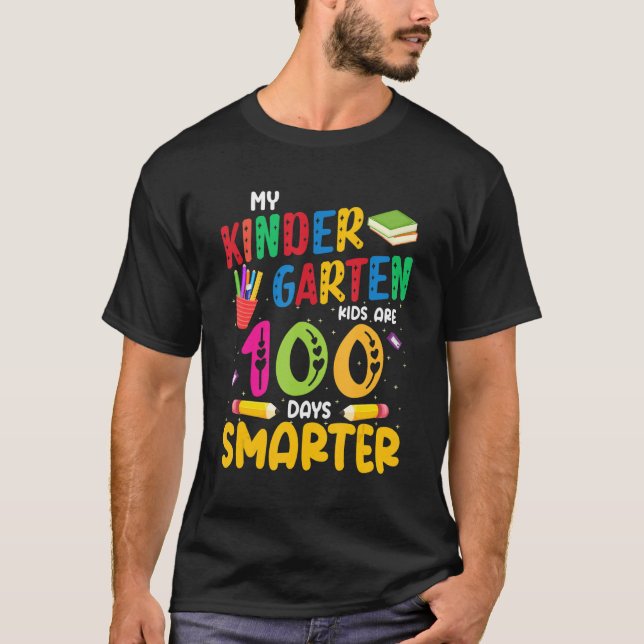 My Kindergarten Kids Are 100 Days Smarter 100th Da T-Shirt (Vorderseite)
