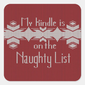 My Kindle Is on the Naughty List Sticker