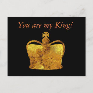 My King Golden Crown Custom Postcard Postkarte