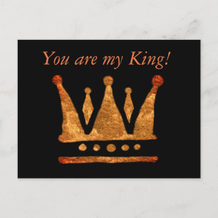 My King Golden Crown Custom Postcard Postkarte