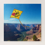 My kite over Grand  Canyon (U.S.A.) Puzzle<br><div class="desc">Proof I made it… kite and all. A  Grand Canyon image with a kite over it. 
Attribution: www.canva.com & leonardo.ai</div>