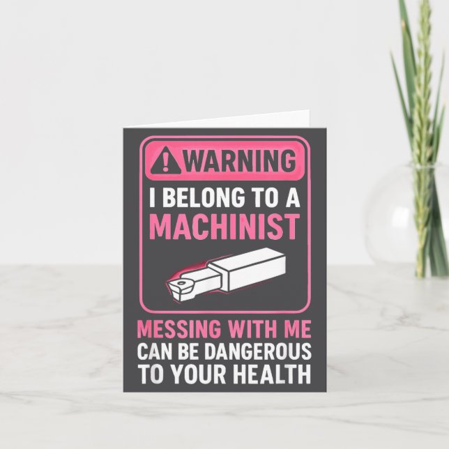 My Knight In Machinist Wife Girlfriend Funny Anniv Karte (Vorderseite)