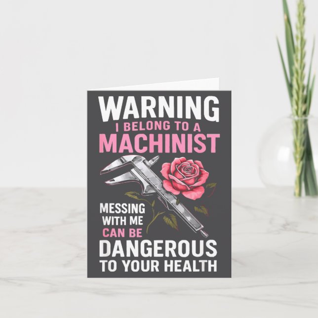 My Knight In Machinist Wife Girlfriend Funny Anniv Karte (Vorderseite)