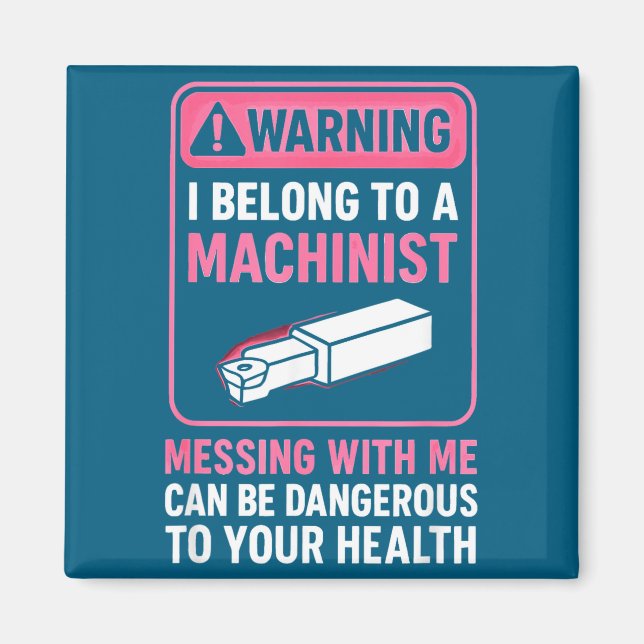 My Knight In Machinist Wife Girlfriend Funny Anniv Magnet (Vorne)